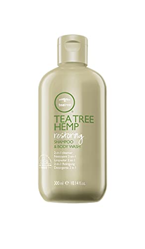 Tea Tree Hemp Restoring Shampoo & Physique Wash, 2-in-1 Cleanser, For All Hair Varieties
