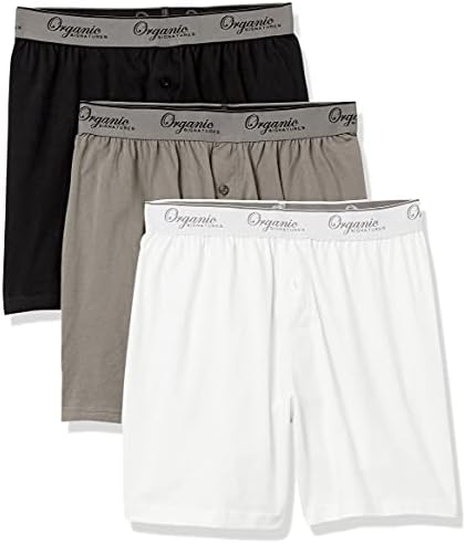Males’s Boxers 100% Natural Cotton, Tender Boxers for Males, 3-Pack